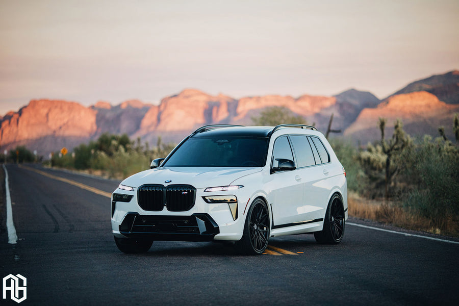 BMW X7 M60i on AG Luxury AGL91 forged wheels in gloss black / matte black finish