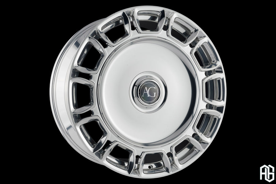 AG Luxury AGL92 brushed polished monoblock forged wheel - view 2