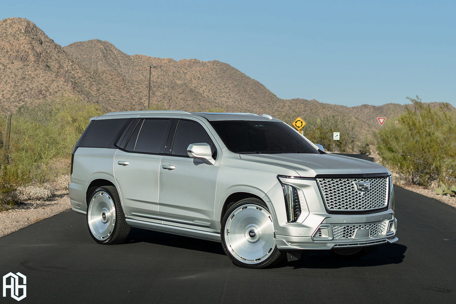 Cadillac Escalade on AG Luxury AGL93 forged wheels in brushed finish