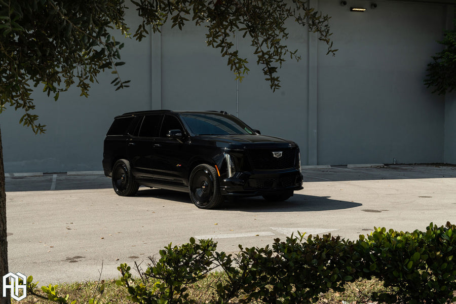 Cadillac Escalade V on AG Luxury AGL93 forged wheels in gloss black finish
