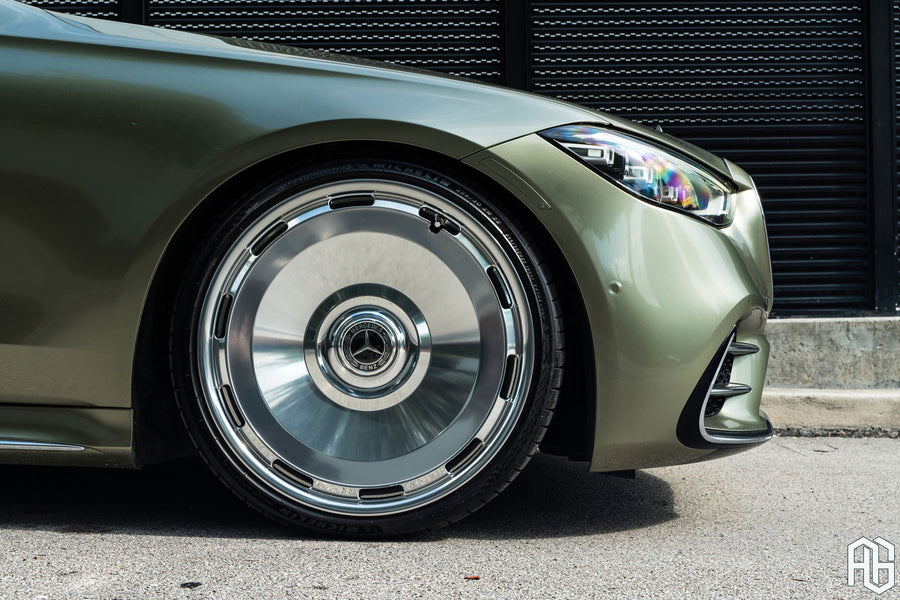 Mercedes-Benz S580 on AG Luxury AGL93 forged wheels in polished finish - view 2