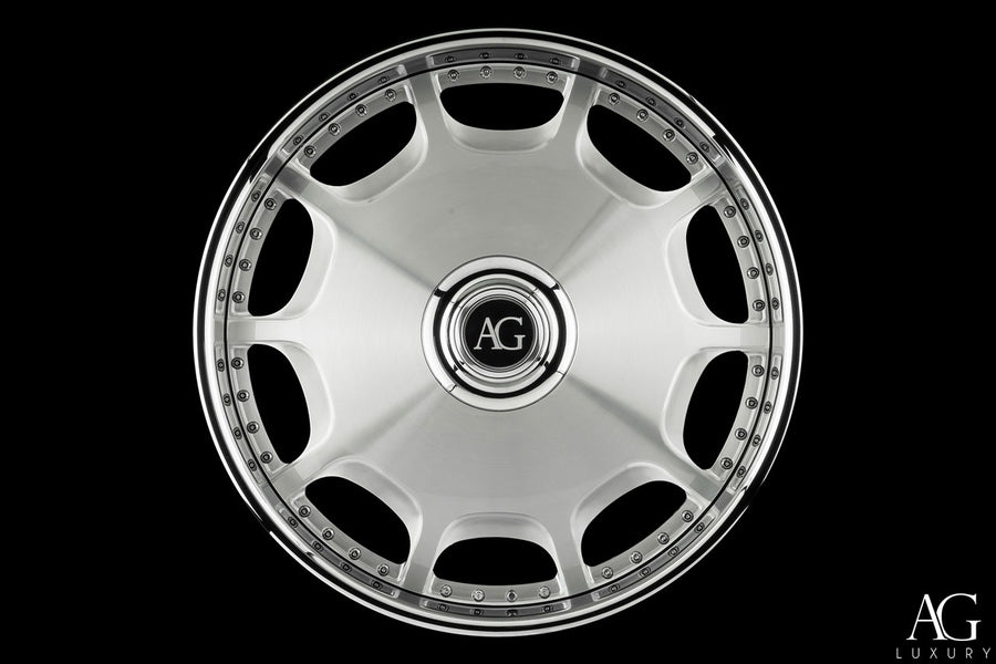 AG Luxury RT01 brushed chrome forged wheel