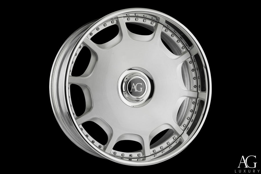AG Luxury RT01 brushed chrome forged wheel - view 2