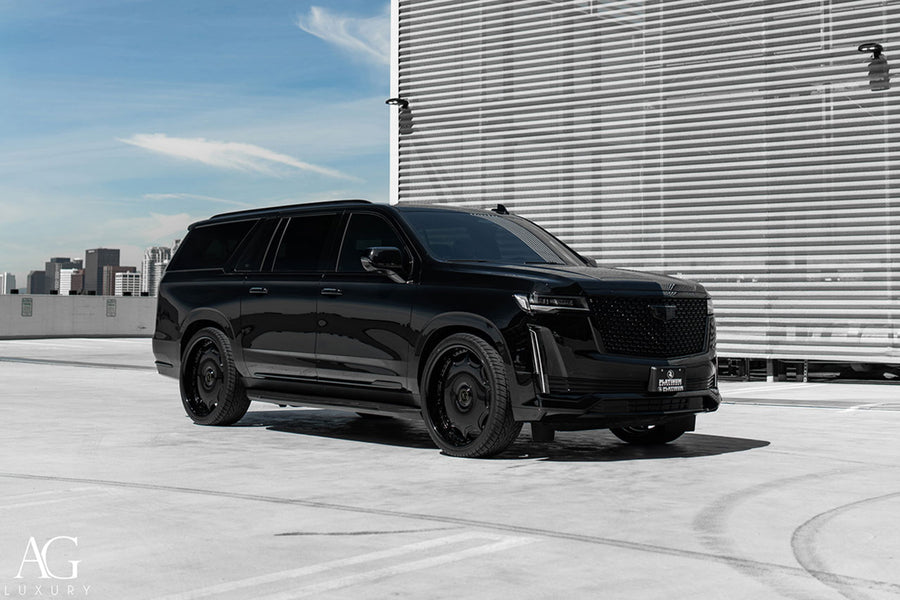 Cadillac Escalade on AG Luxury RT01 forged wheels in gloss black finish