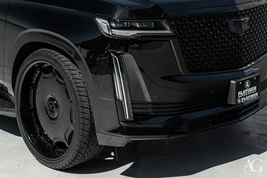 Cadillac Escalade on AG Luxury RT01 forged wheels in gloss black finish - view 3