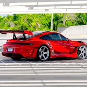 Porsche 911 992 GT3 RS on AL13 C005R forged wheels in Polished Satin finish