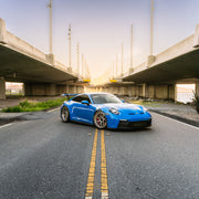 Porsche 911 992 GT3 on AL13 C007R forged wheels in Brushed Gloss / Polished Gloss finish