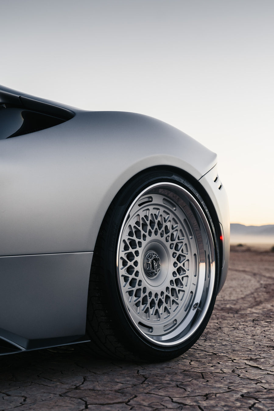 Ferrari SF90 on AL13 C025R-109R forged wheels in Brushed Satin / Polished Gloss finish