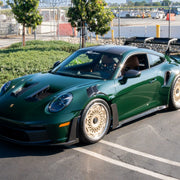 Porsche 911 992 GT3 RS on AL13 C025R-109R forged wheels in Polished Satin White Gold / Polished Gloss finish