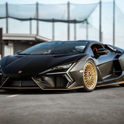 Lamborghini Revuelto on AL13 C025R forged wheels in Satin Race Gold / Polished Gloss finish