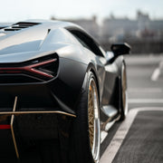 Lamborghini Revuelto on AL13 C025R forged wheels in Satin Race Gold / Polished Gloss finish