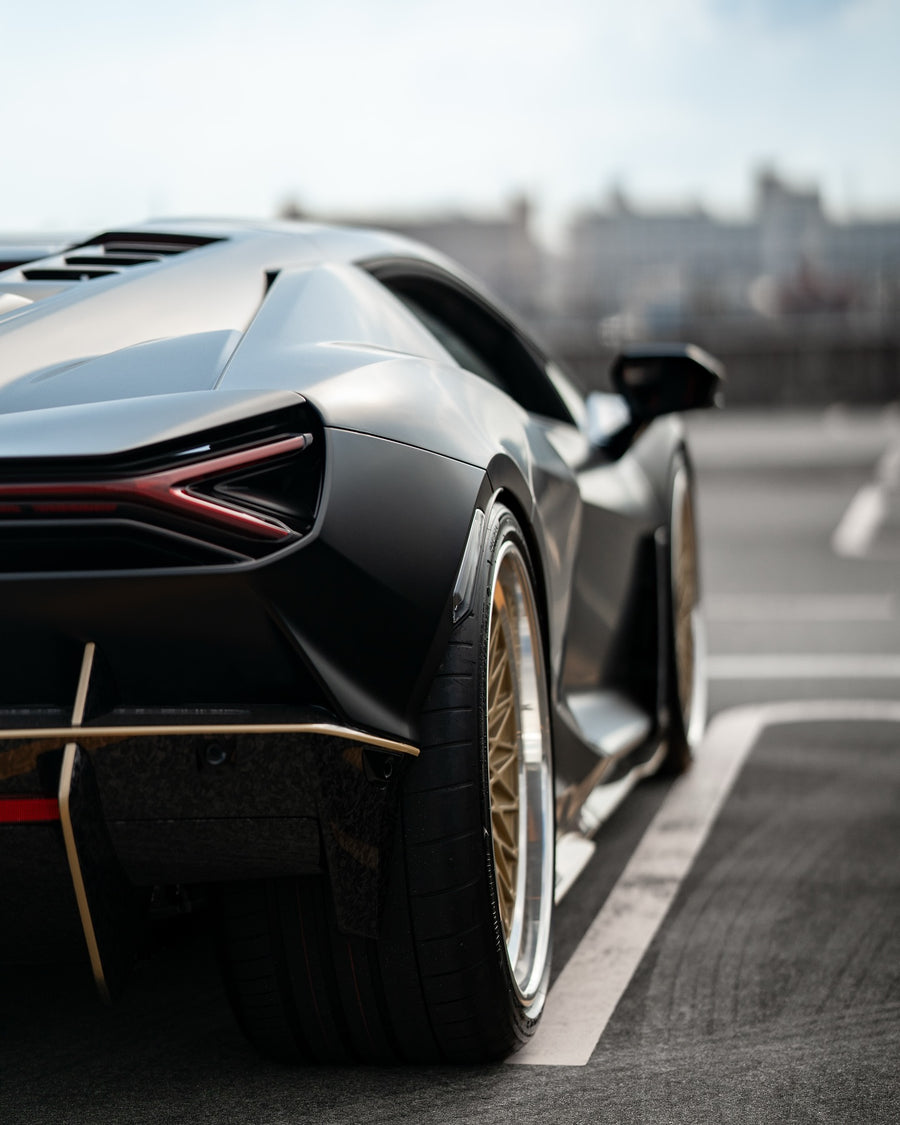 Lamborghini Revuelto on AL13 C025R forged wheels in Satin Race Gold / Polished Gloss finish