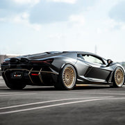Lamborghini Revuelto on AL13 C025R forged wheels in Satin Race Gold / Polished Gloss finish