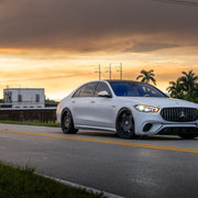 Mercedes-AMG S63E on AL13 C035 forged wheels in Satin Black / Gloss Black finish