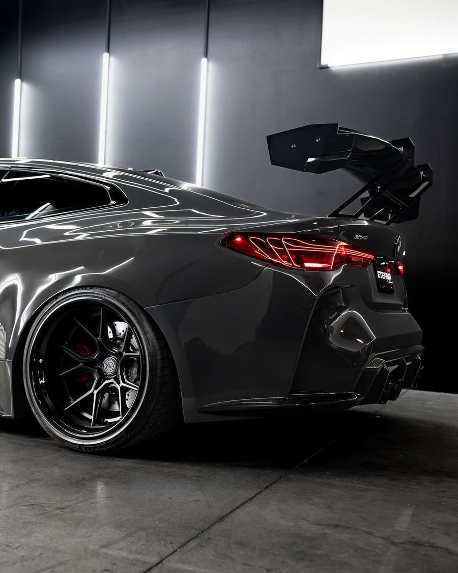 BMW M4 G82 on AL13 D003 forged wheels in Satin Black / Gloss Black finish