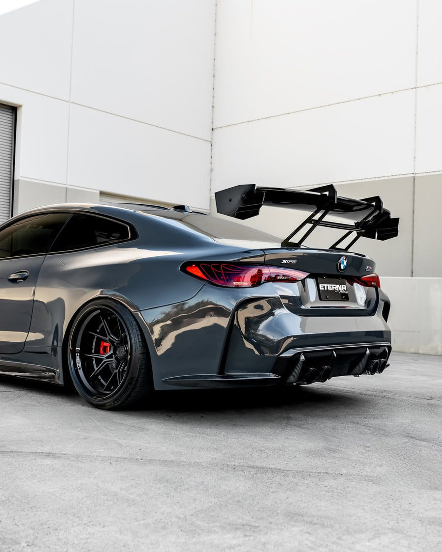 BMW M4 G82 on AL13 D003 forged wheels in Satin Black / Gloss Black finish