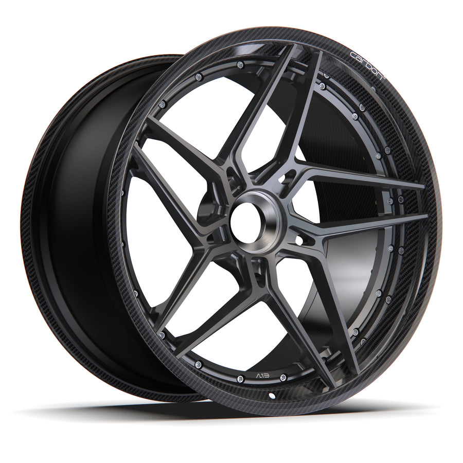AL13 D014 Carbon6 carbon hybrid forged wheel