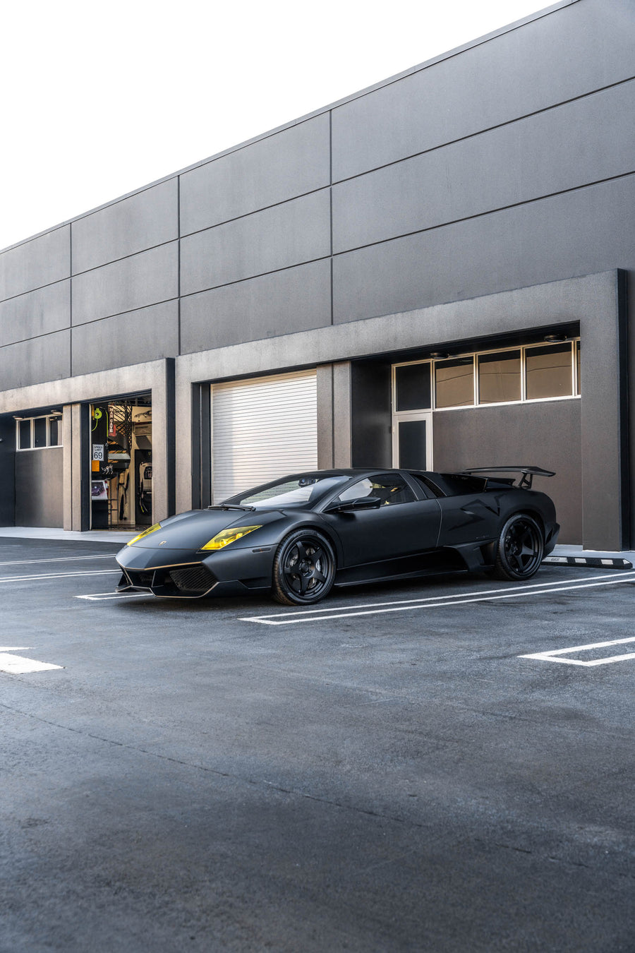Lamborghini Murcielago on AL13 LM5C forged wheels in Satin Black finish