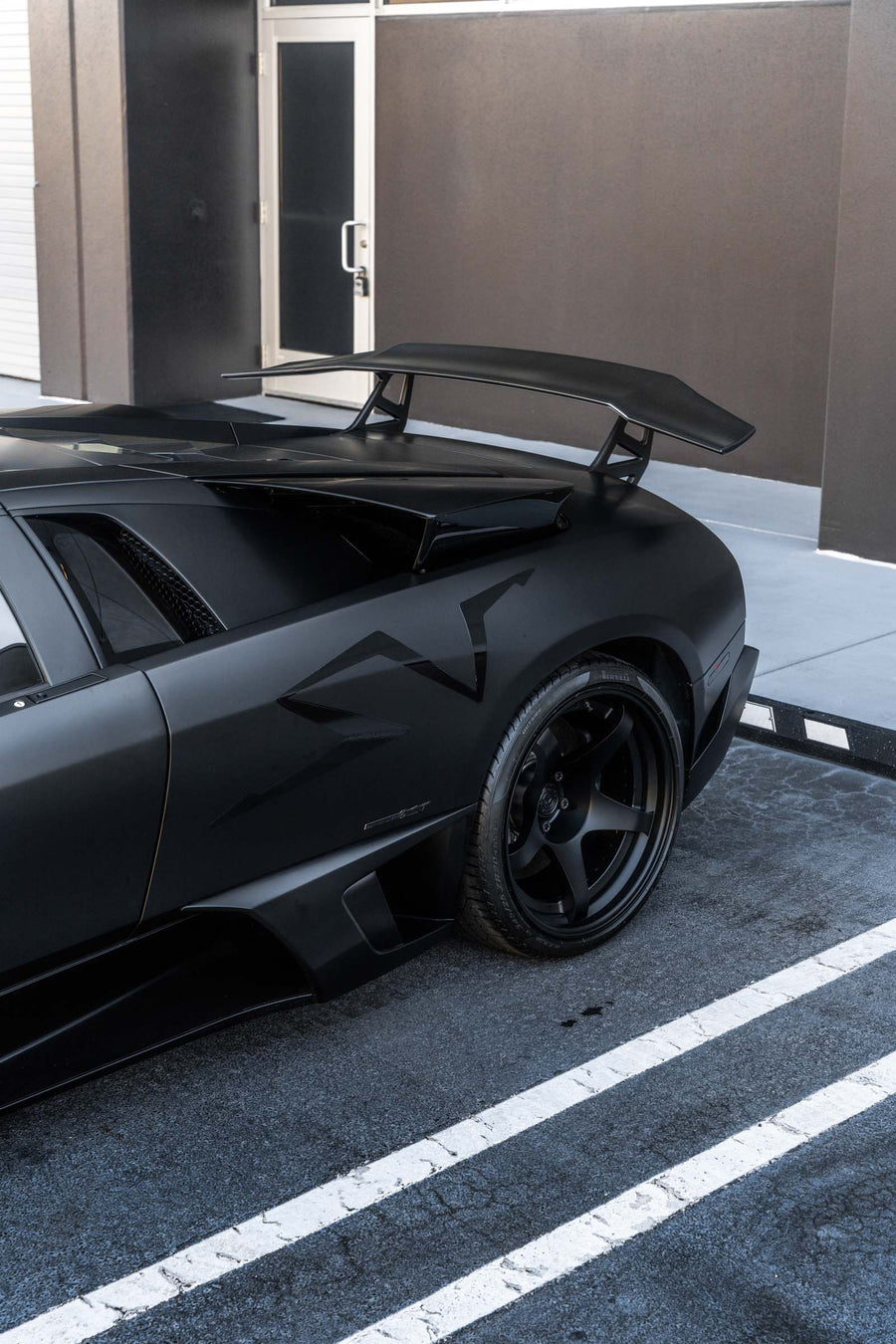 Lamborghini Murcielago on AL13 LM5C forged wheels in Satin Black finish