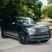 Range Rover SV on AL13 LUX03 forged wheels in Satin Black / Gloss Black finish