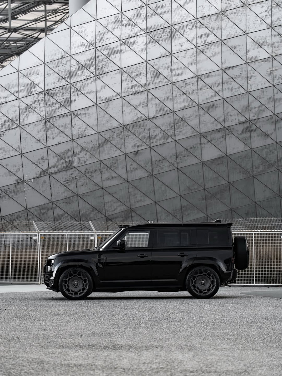 Land Rover Defender on AL13 LUX12 forged wheels in Brushed Satin Shadow Grey finish