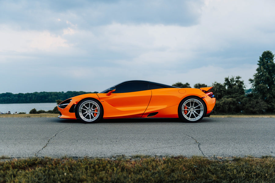 McLaren 720S on AL13 R10 forged wheels in Brushed Gloss / Polished Gloss finish
