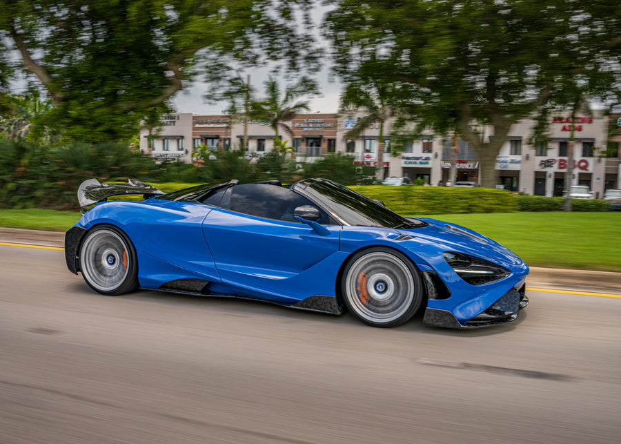 McLaren 720S on AL13 R100 forged wheels in Satin Polished finish