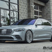 Mercedes-Benz S580 on AL13 R100 forged wheels in Gloss Polished Brushed Face finish