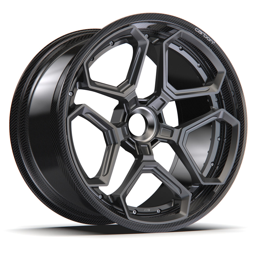 AL13 R105 Carbon6 carbon hybrid forged wheel