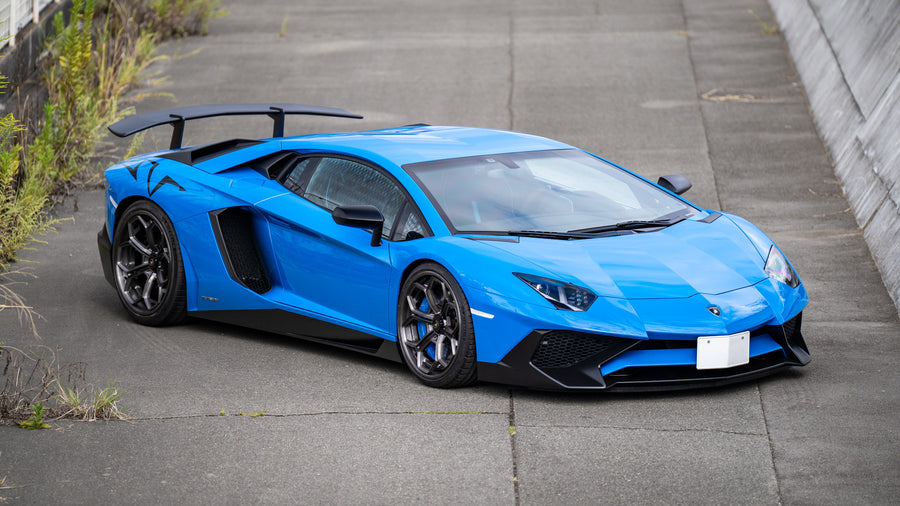 Lamborghini Aventador SV on AL13 R110 forged wheels in Gloss Brushed Shadow Black finish