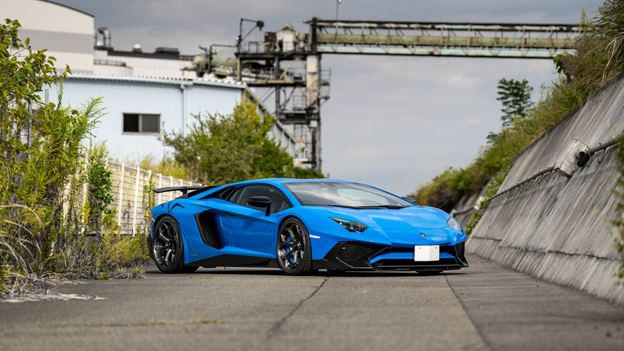 Lamborghini Aventador SV on AL13 R110 forged wheels in Gloss Brushed Shadow Black finish