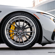 Mercedes-AMG SL63 on AL13 R130 forged wheels in Brushed Gloss Shadow Grey / Polished Gloss finish