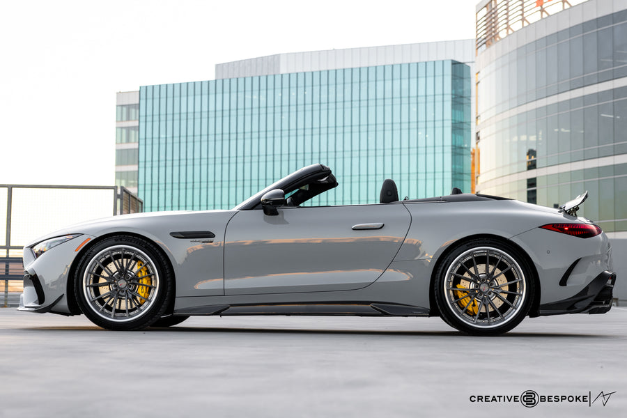 Mercedes-AMG SL63 on AL13 R130 forged wheels in Brushed Gloss Shadow Grey / Polished Gloss finish