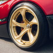 Pagani Huayra on AL13 R190 forged wheels in Polished Satin Champagne Gold / Polished Gloss Champagne Gold finish