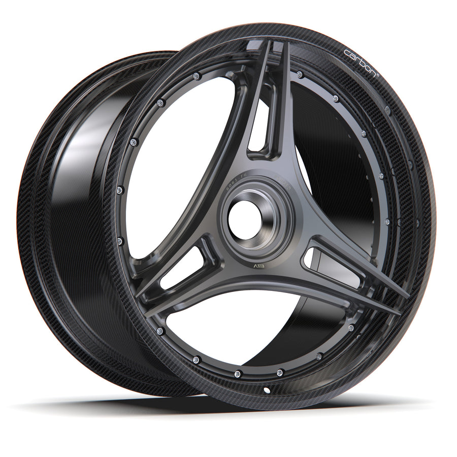 AL13 R35 Carbon6 carbon hybrid forged wheel