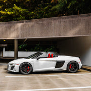 Audi R8 Spyder on AL13 R70 forged wheels in Gloss Black finish