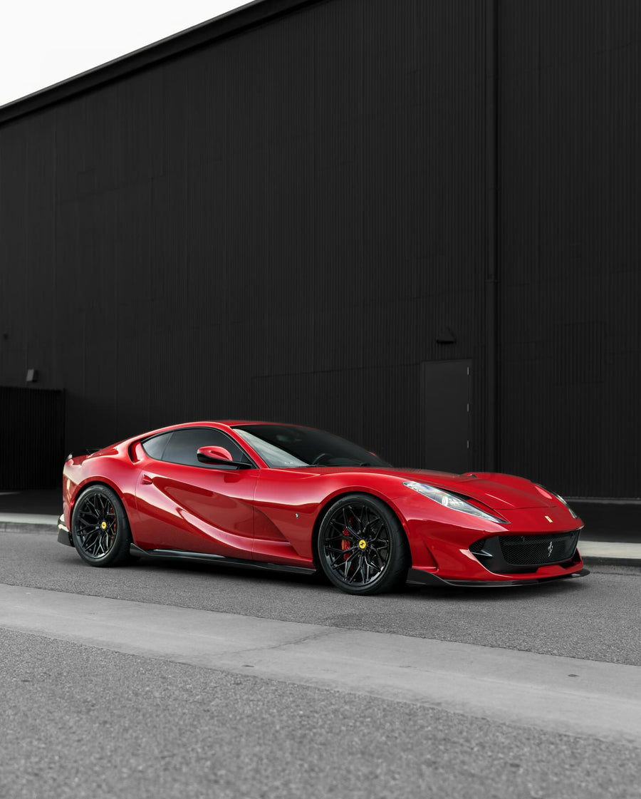 Ferrari 812 on AL13 R80 forged wheels in Gloss Black finish