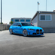 BMW M3 Competition G80 on AL13 R90 forged wheels in Gloss Brushed / Polished Gloss finish