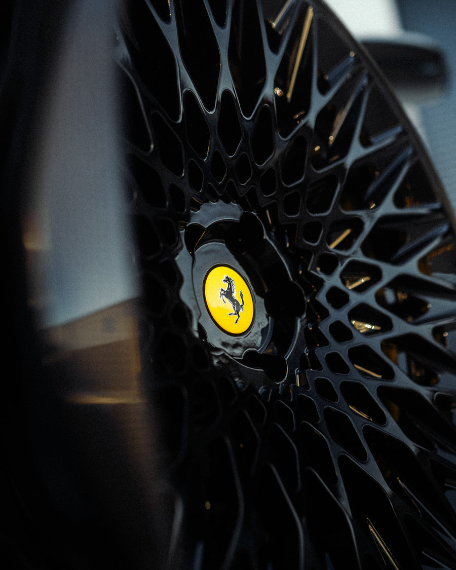 Ferrari SF90 Stradale - filenames say S020 on AL13 S025 forged wheels in Gloss Black finish