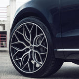 19" Vossen HF2 Black 19X9 19X9 1096 Concave Wheels Rims Fits Audi C6 A6 Quattro