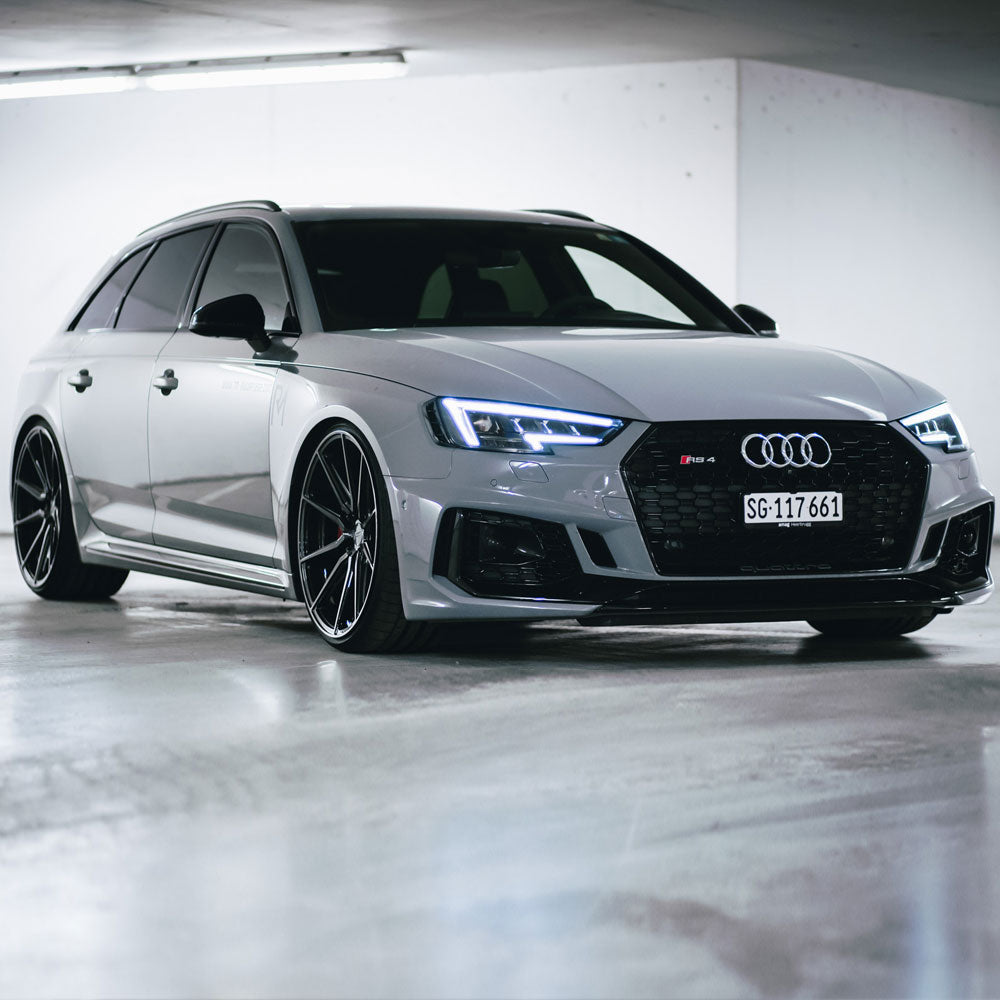 20" Vossen HF3 Black 20X10 20X10.5 1151 Concave Wheels Rims Fits Audi B8 A5 S5