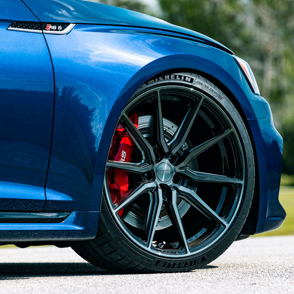 20" Vossen HF3 Black 20X10 20X11 1261 Concave Wheels Rims Fits Nissan GT-R
