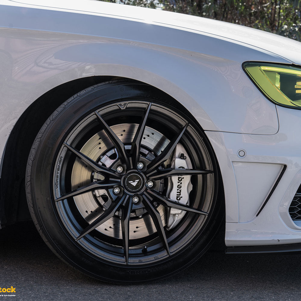 18" Vorsteiner V-FF 108 Forged Concave Graphite Wheels Rims Fits Audi C6 A6