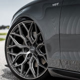 20" Vossen HF2 Grey 20X8.5 20X10.5 1155 Concave Wheels Rims Fits BMW 525 528 530