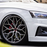 20" Vossen HF2 Black 20X8.5 20X10 1186 Concave Wheels Rims Fits Ford Mustang GT