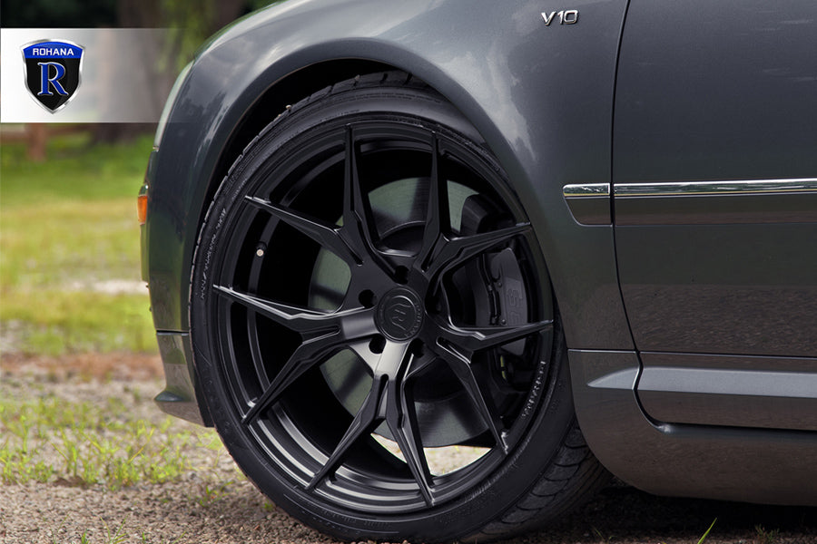 19" ROHANA RFX5 BLACK FORGED CONCAVE WHEELS RIMS FITS INFINITI G37 G37S COUPE