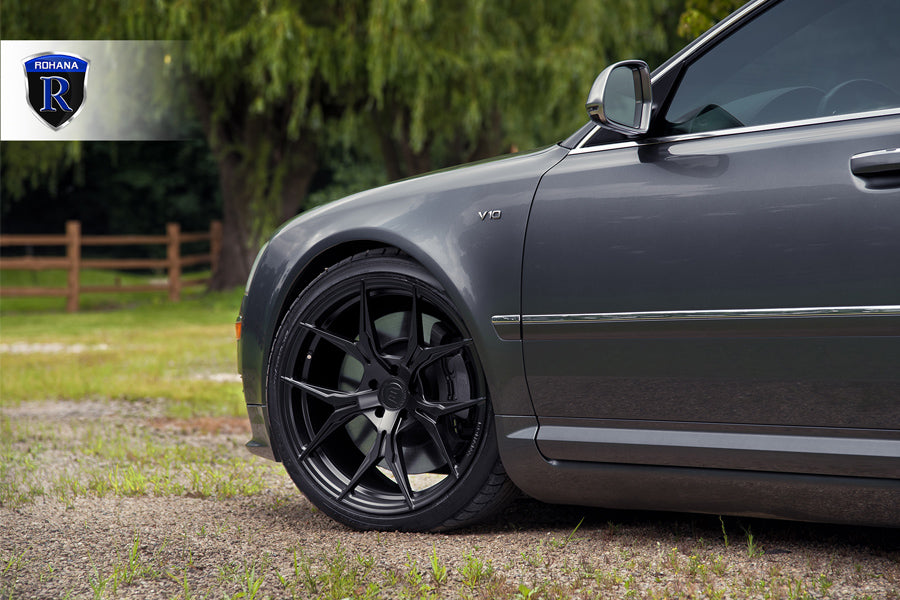 19" ROHANA RFX5 BLACK FORGED CONCAVE WHEELS RIMS FITS INFINITI G37 G37S COUPE