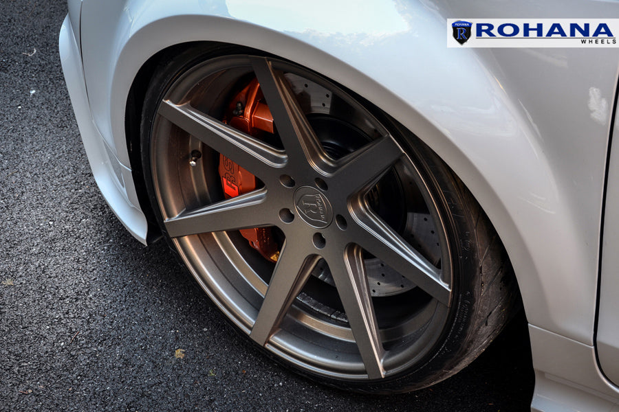 19" ROHANA RC7 GRAPHITE CONCAVE WHEELS RIMS FITS AUDI C6 A6