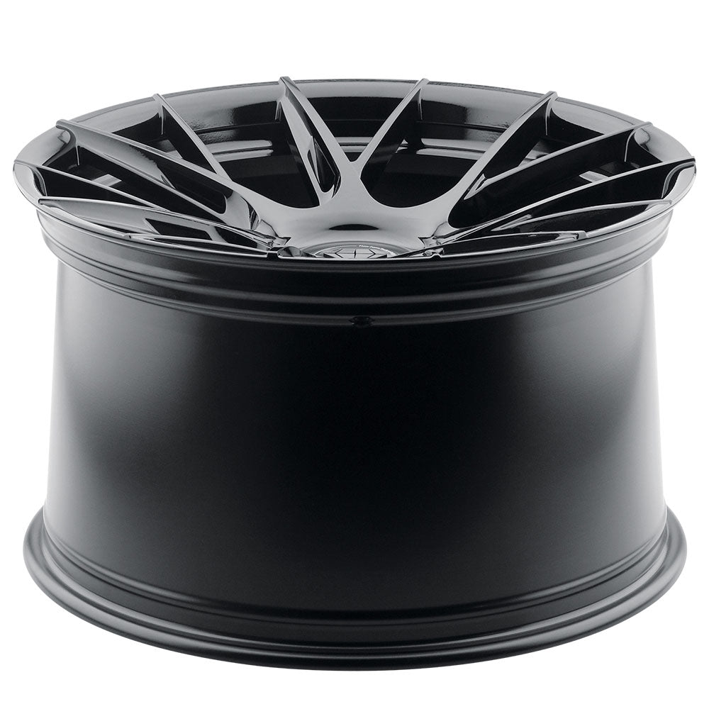 19" Blaque Diamond BD-F18 Black Rims Concave Forged Wheels Fits BMW 745 750 760