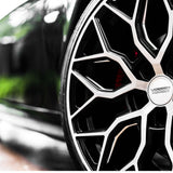19" Vossen HF2 Black 19X8.5 19X10 1155 Concave Wheels Rims Fits BMW 525 528 530